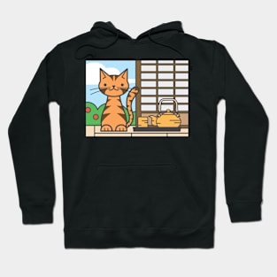 cute cat in the morning Hoodie